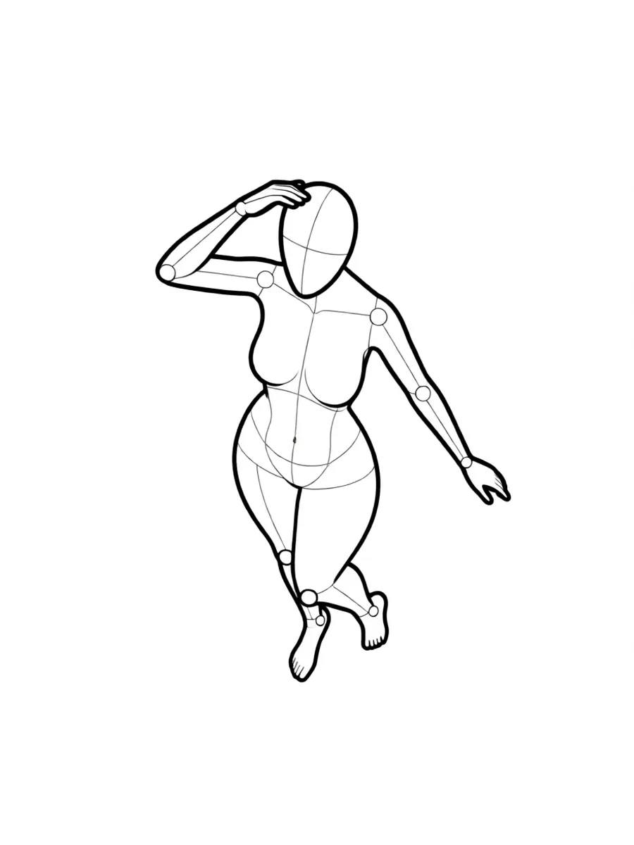P029 서서 머리카락 휘날리기 · 위에서