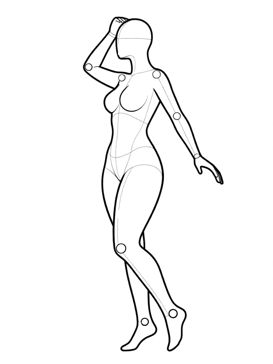 P029 서서 머리카락 휘날리기 · 아래에서